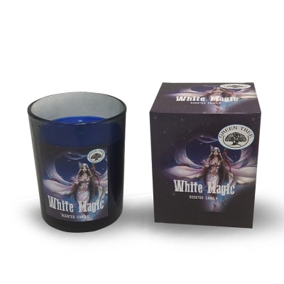 White Magic geurkaarsen in glas, 210gr